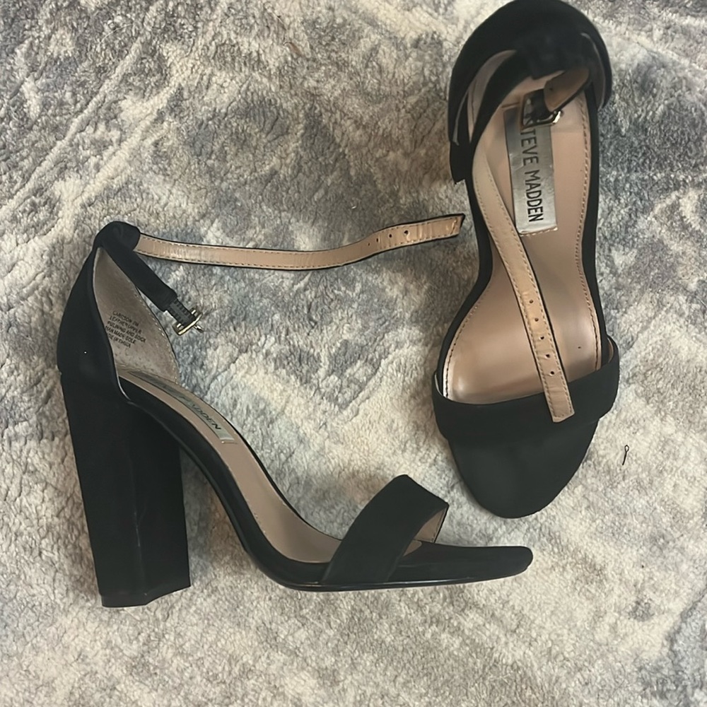 Steve Madden Carsson black suede heels size 7